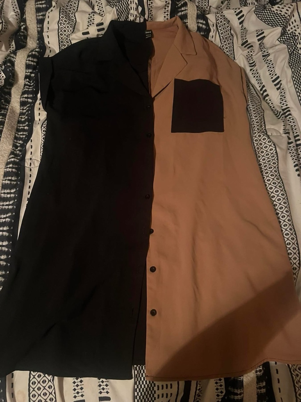 SHEIN size large “shirt dress”.